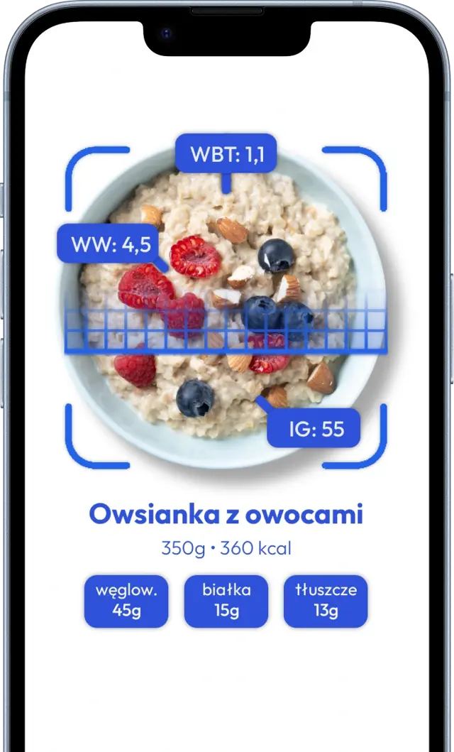 DiabCam App – podgląd ekranu skanowania